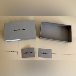 BALENCIAGA Empty Box & Authenticity Cards 8.6”x 4.8”x 2.1”